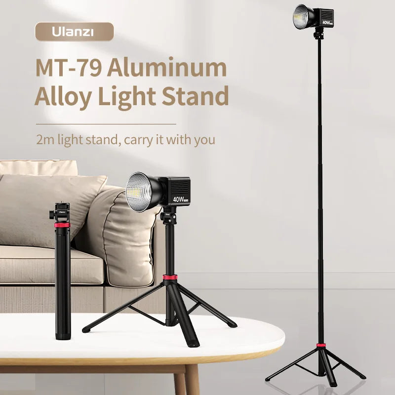 Trépied Ulanzi MT-79 en alliage d'aluminium, support de lumière et de caméra 2M